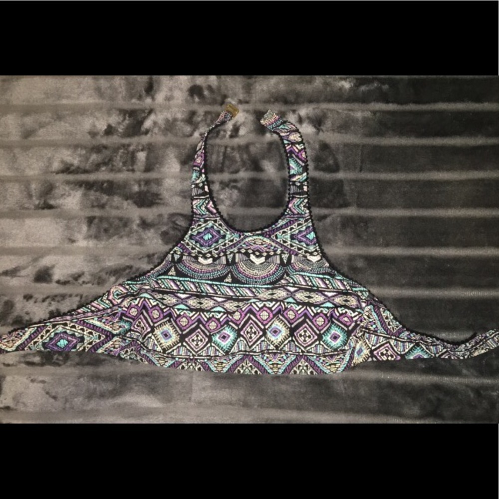 Multi-colored bikini top